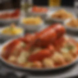 Elegant lobster dish presentation