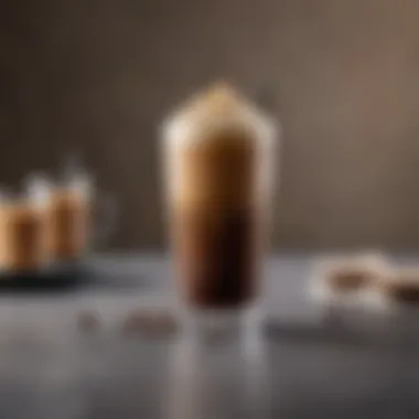 A glass filled with refreshing iced coffee made using Keurig