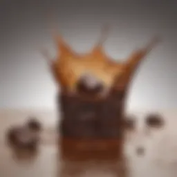 Detailed view of chocolate stains on fabric