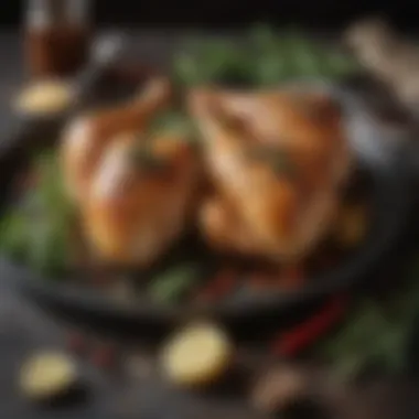 A selection of spices and herbs for chicken breast seasoning