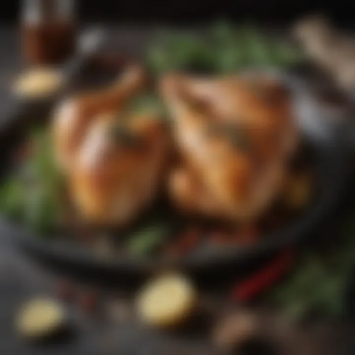 A selection of spices and herbs for chicken breast seasoning