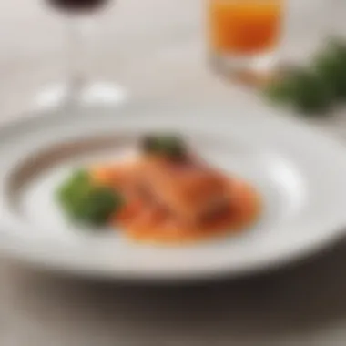 Elegant presentation of smoked salmon in a fine dining setting