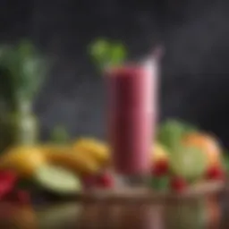 Vibrant assortment of fresh fruits and vegetables for smoothies