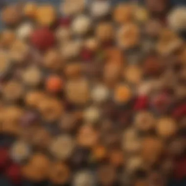 Colorful assortment of snacks from a monthly subscription box