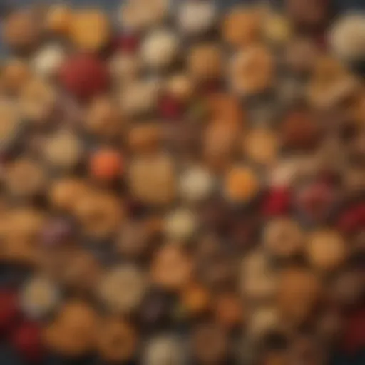 Colorful assortment of snacks from a monthly subscription box