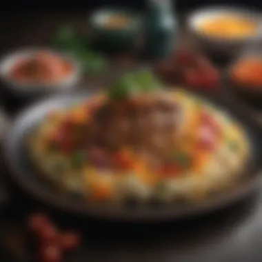 Fusion of Flavors A vibrant plate showcasing a fusion of flavors with unexpected ingredients.