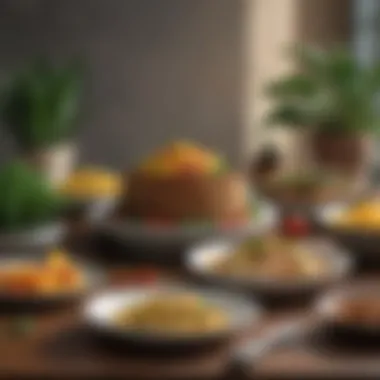 Plant-Based Culinary Variety A creative assortment of plant-based dishes that cater to various dietary needs.