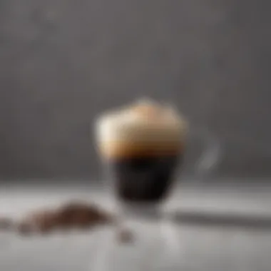 Sophistication in Every Sip An exquisite coffee moment, highlighting the enjoyment and sophistication of premium coffee drinking.
