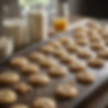 Ingredients for Baking Sour Cream Cookies An inviting kitchen setting with ingredients laid out for baking sour cream cookies