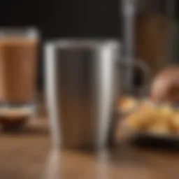 Elegant stainless steel insulated mug showcasing sleek design and functionality