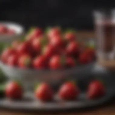 Strawberries showcased in a culinary dish