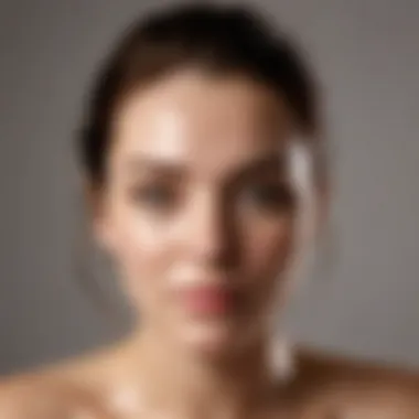 Applying the Exfoliating Scrub Application of face scrub on skin