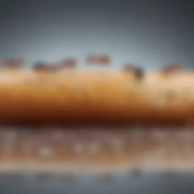Ant Behavior in Response to Sugar Illustration depicting the behavioral patterns of ants attracted to sugar.