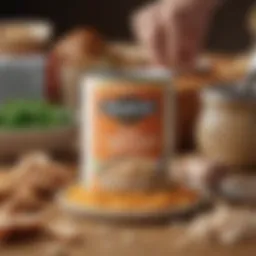 Ingredient list of Swanson canned chicken showcasing gluten-free components.