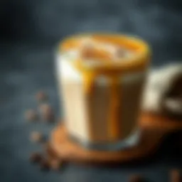 A rich cup of coffee infused with Irish cream showcasing its creamy texture