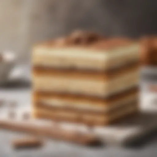 Elegant presentation of tiramisu layers