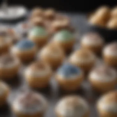 High-Quality Baking Ingredients An array of high-quality baking ingredients organized artfully on a countertop, emphasizing freshness and variety.