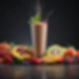 A vibrant assortment of fresh fruits and vegetables showcasing the foundation of a protein smoothie.