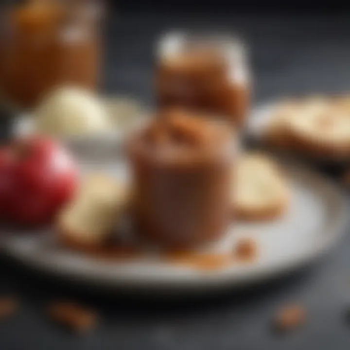A beautifully plated dish showcasing apple butter caramel as a complement