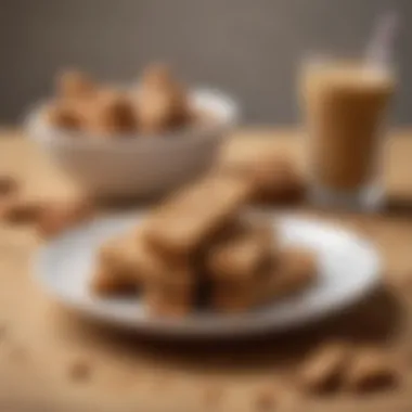 Crunchy Biscoff Biscotti Delight A beautifully arranged plate of Biscoff biscotti showcasing its crunchy texture.