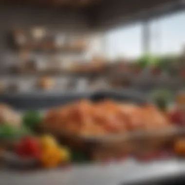 Elevating Culinary Experiences with Quality Ingredients Fresh produce and groceries neatly arranged on a counter