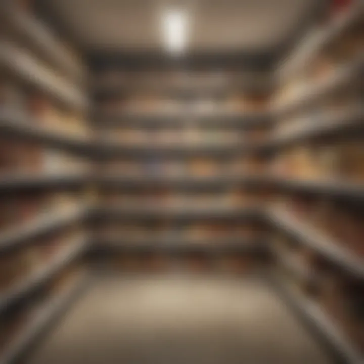 An organized pantry showcasing efficient food storage