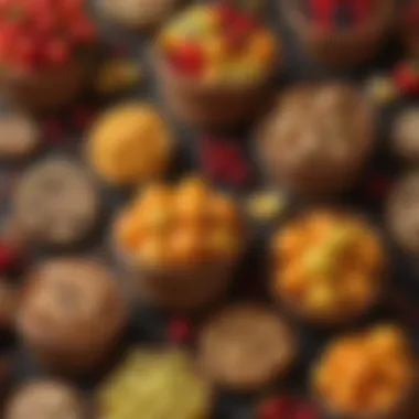 A beautifully presented assortment of various fruit cookie basket variations.