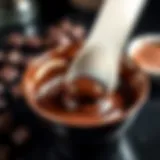Glossy Melted Chocolate A rich, glossy bowl of melted chocolate ready for dipping