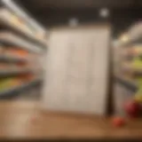 Innovative grocery list design showcasing organizational techniques