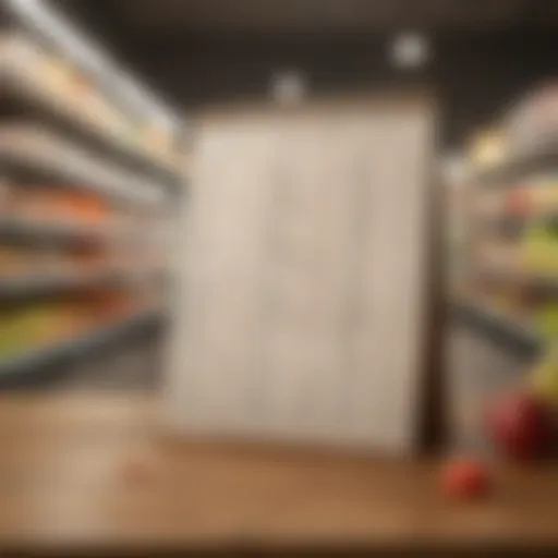 Innovative grocery list design showcasing organizational techniques