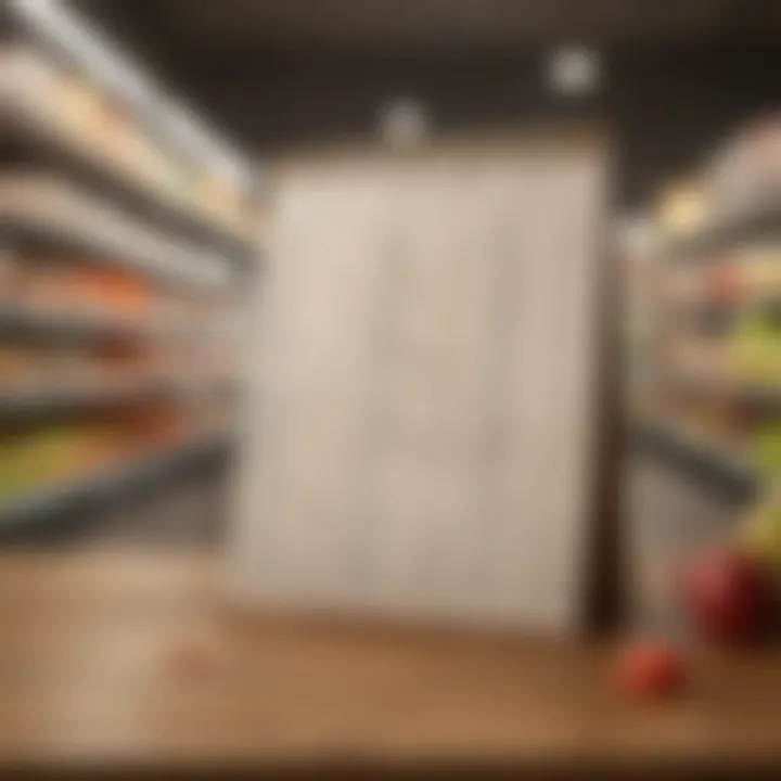 Innovative grocery list design showcasing organizational techniques