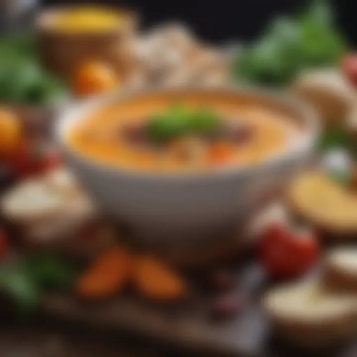 A close-up of vibrant, fresh ingredients ideal for soup making.