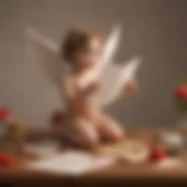 Cupid's Timeless Message of Love A vintage illustration of Cupid delivering love letters