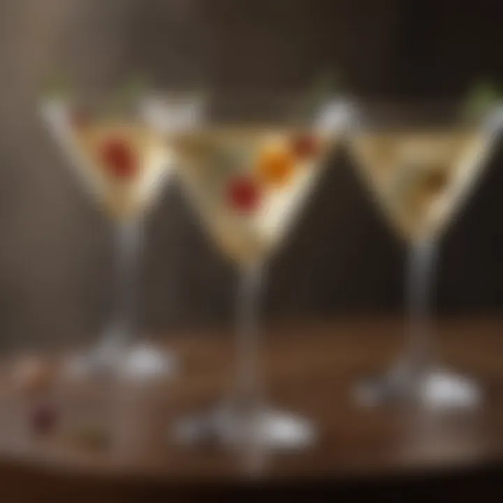 Vintage martini glasses with classic appeal