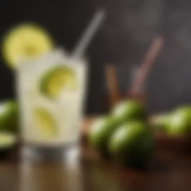 A vibrant caipirinha served at a lively Brazilian celebration