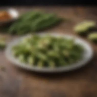 Innovative Recipes with Frozen Okra Innovative recipes incorporating frozen okra on a rustic countertop
