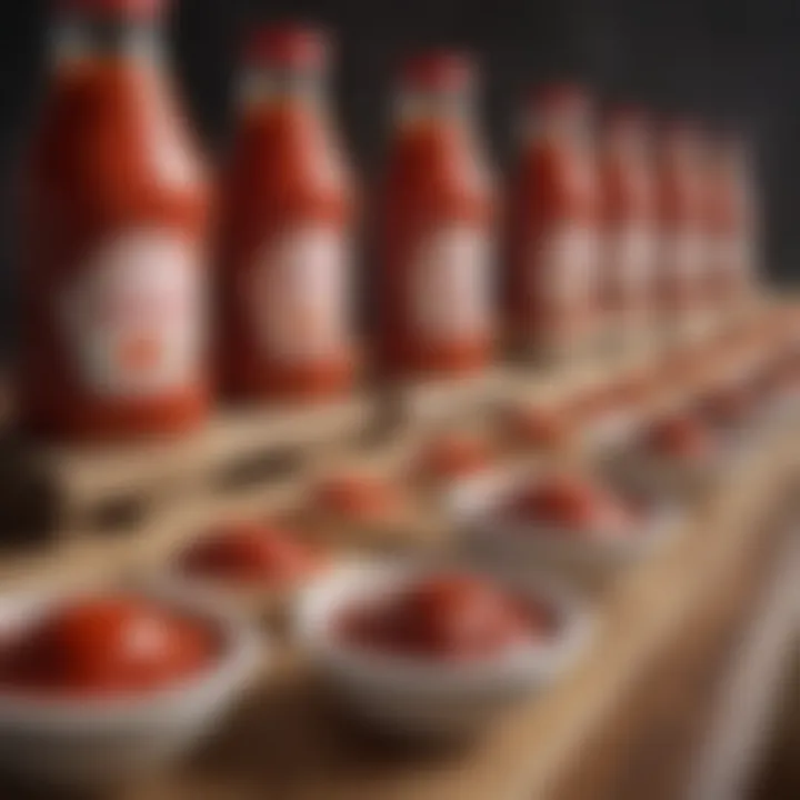A historical timeline of ketchup's evolution displayed visually