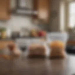 Reusable snack bags in a kitchen setting
