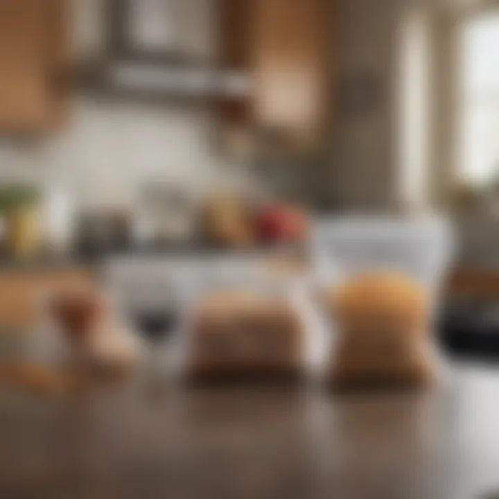 Reusable snack bags in a kitchen setting