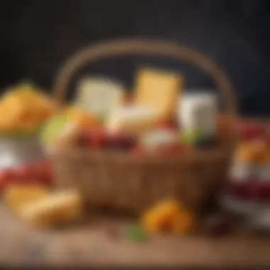 Personalized Cheese Basket Delightful cheese basket with personalized touch