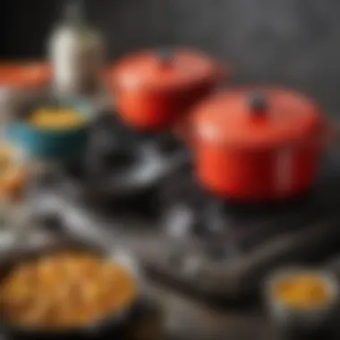 Close-up of the quality features of Le Creuset products, highlighting durability and design