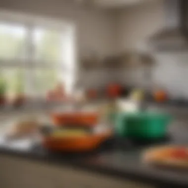 Sustainable kitchen environment highlighting the eco-friendly benefits of second-hand cookware