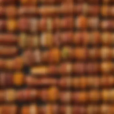 A colorful display of small hotdogs from different cultures, showcasing unique ingredients.