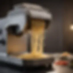 An advanced noodle maker machine showcasing its sleek design and functionality