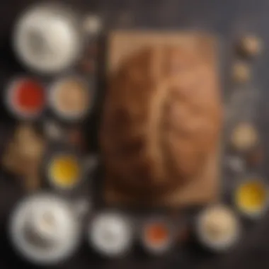 Ingredients laid out for baking soda bread