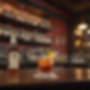 A vintage bar set up reminiscent of New Orleans cocktail culture