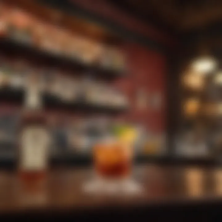 A vintage bar set up reminiscent of New Orleans cocktail culture