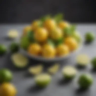 Citrus Harmony: Aesthetic Arrangement of Lemons and Limes Fresh lemons and limes arranged aesthetically