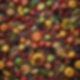 A vibrant assortment of fruits and vegetables rich in vitamins