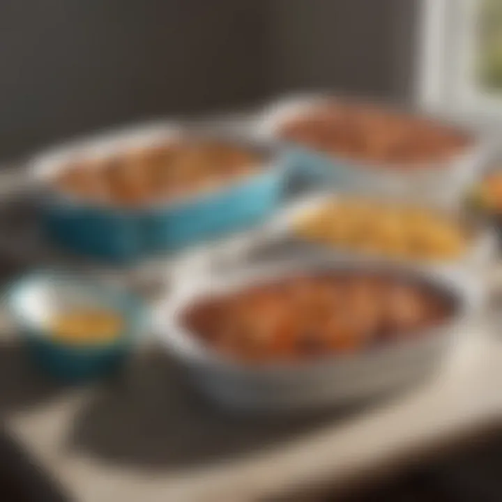A side-by-side comparison of vintage CorningWare pieces and their modern counterparts, illustrating their evolution